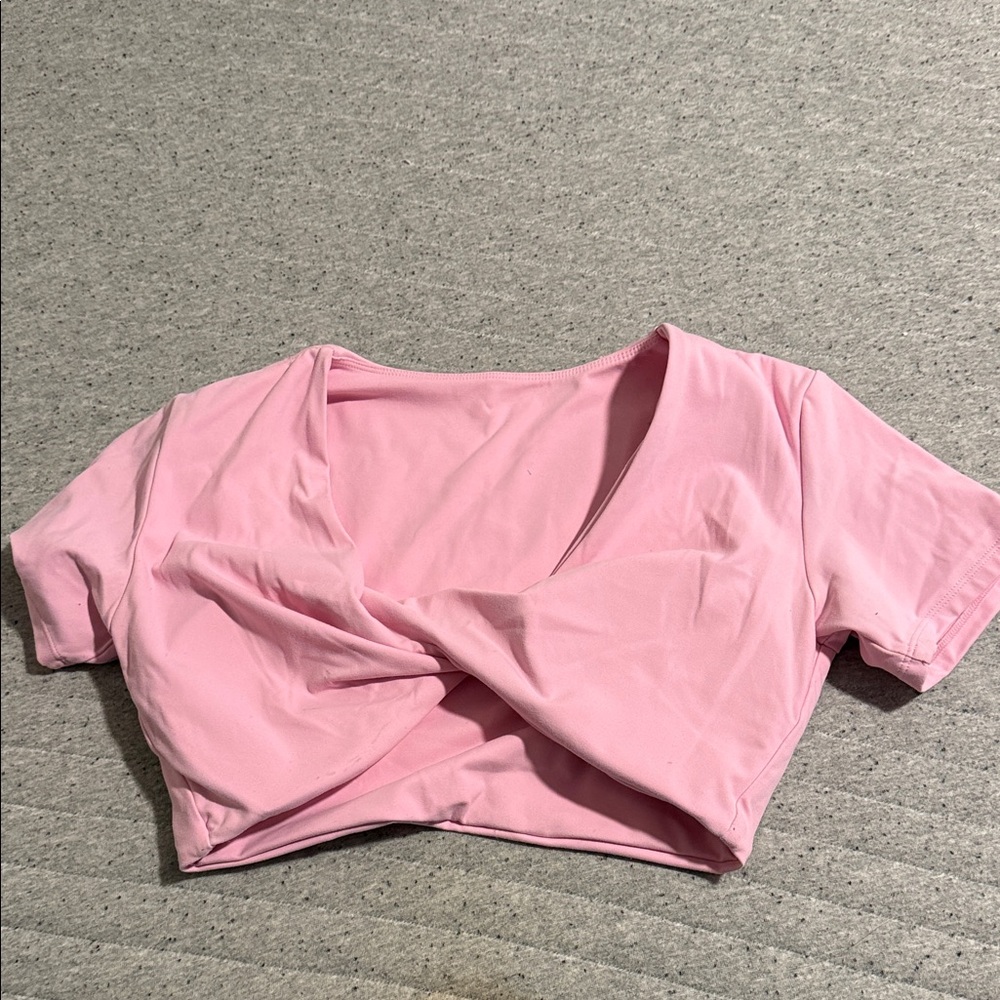 Pink Women's Wrap Top